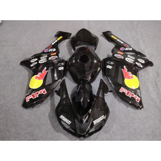 Black Fairings For Kawasaki Ninja ZX-6R with Full tank cover  (2007-2008)