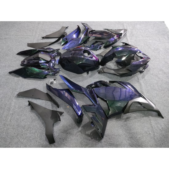 Chameleon Blue/Green fairings for ninja400 (2017-2024)