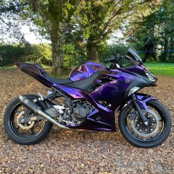 chameleon (Purple/Red) Motorcycle fairings For Kawasaki Ninja 400 with design (2017-2023)