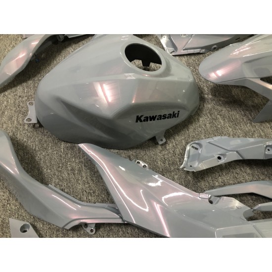 Chameleon Grey/Pink fairings for Kawasaki Ninja500 With Full Tank cover(2024-2025)