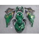 British green/ Carbon fiber Fairings for Kawasaki Ninja ZX6R(full tank cover)(2024-2025)