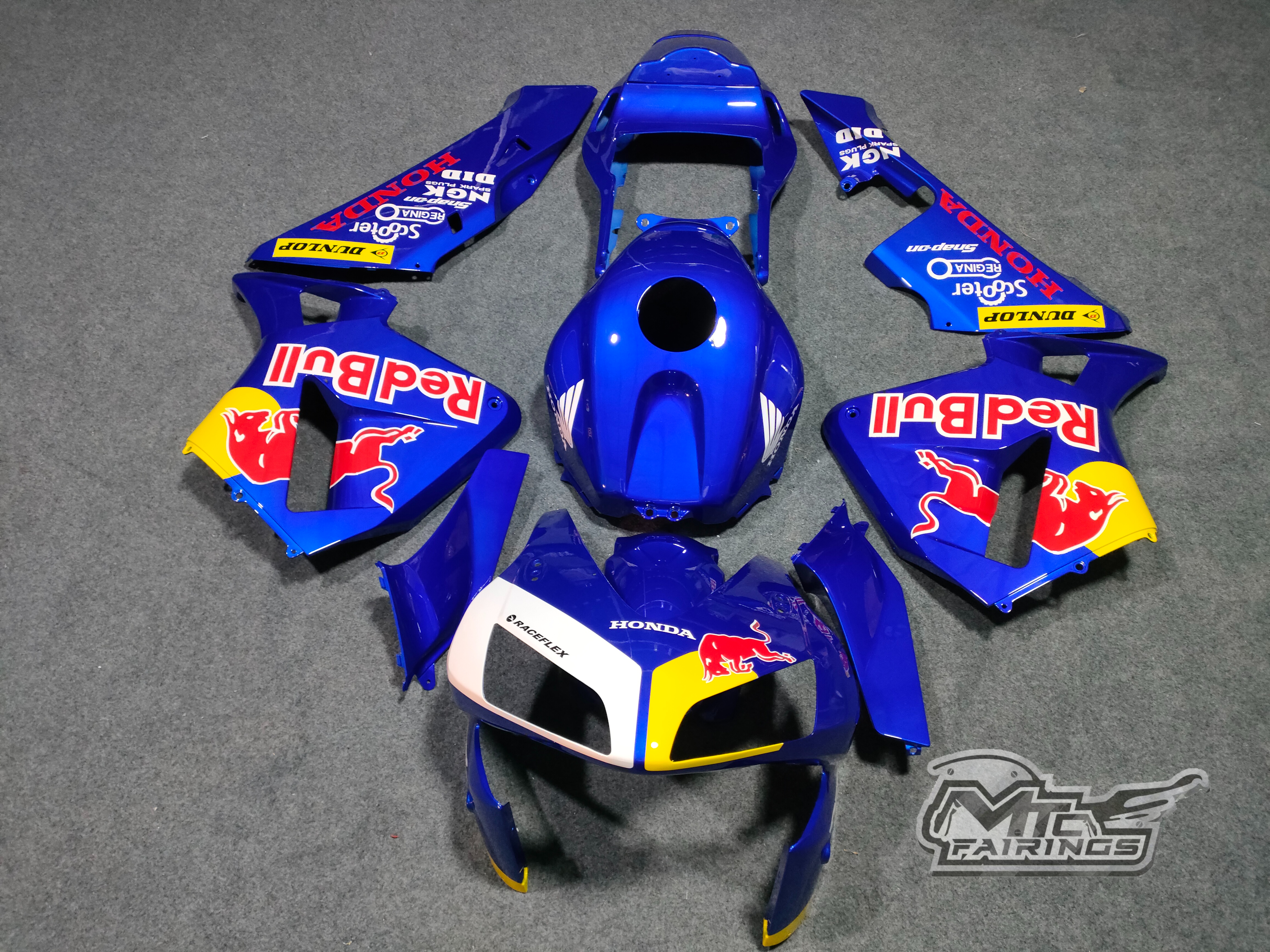 Honda CBR600RR F5 Blue Red Bull Motorcycle Fairings(2003-2004)
