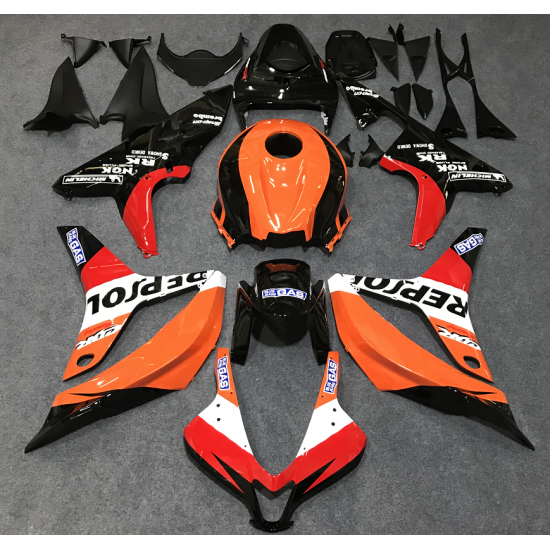Red & Orange HONDA CBR600RR F5 motorcycle Fairings (2007-2008)