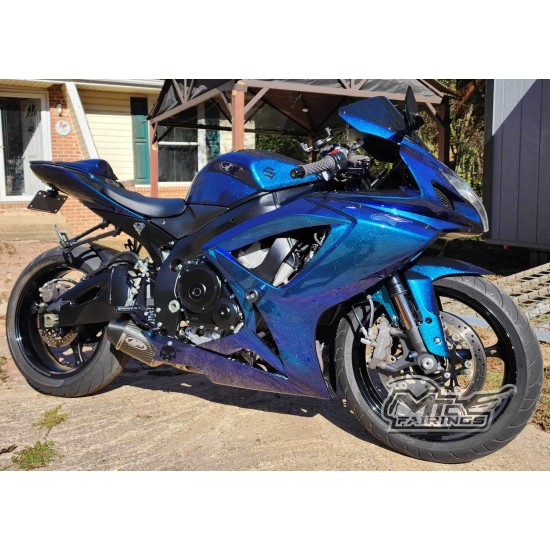 Suzuki GSXR600 750 K6 Chameleon Blue/green Motorcycle Fairings(Full Tank Cover)(2006-2007)