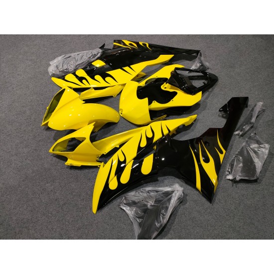 Yamaha YZF R6 Yellow Flame Motorcycle Fairings(2008-2016)