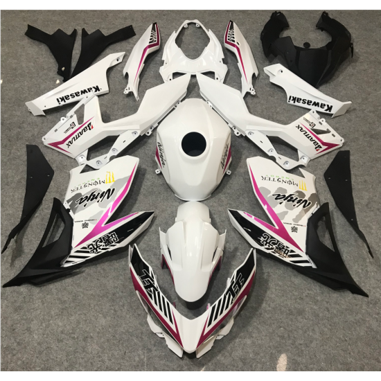 Kawasaki Ninja 400 White Motorcycle fairings(2017-2023)