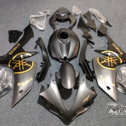 Yamaha R1 Metal Grey With Gold decals Motorcycle Fairings(Full Tank Cover)(2007-2008)