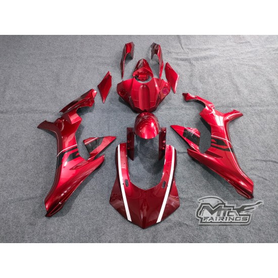 Customized Candy Red Yamaha YZF R1 Motorcycle Fairings(2015-2019)