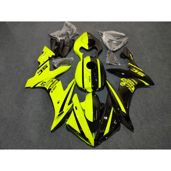 Yamaha YZF R1 Yellow/Black Motorcycle Fairings(Full Tank Cover)(2004-2006)