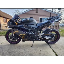 Yamaha R1 Metal Grey With Gold decals Motorcycle Fairings(Full Tank Cover)(2007-2008)