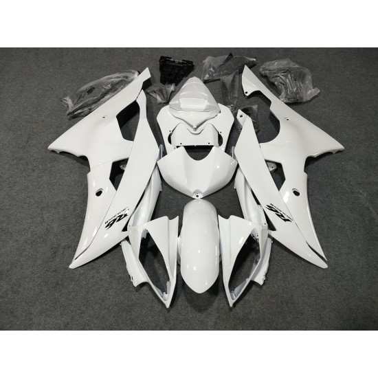 Yamaha YZF R6 Pure White Motorcycle Fairings with full tank cover (2006-2007)