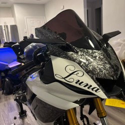 Forged Carbon Fiber/Pure White Motorcycle Fairings For Yamaha R6(2017-2023)