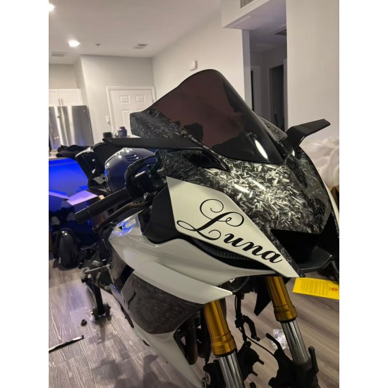 Forged Carbon Fiber/Pure White Motorcycle Fairings For Yamaha R6(2017-2023) Forged Carbon Fiber/Pure White Motorcycle Fairings For Yamaha R6(2017-2023)