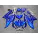 Customized Blue Yamaha YZF R6 Motorcycle Fairings(2006-2007)