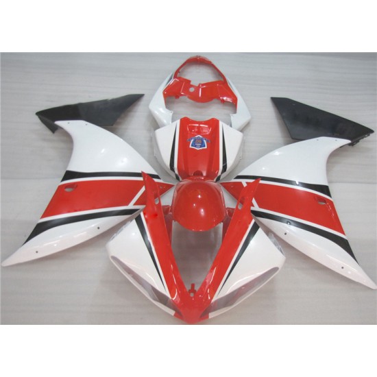 Yamaha YZF R1 Red & White Motorcycle Fairings(2009-2011)