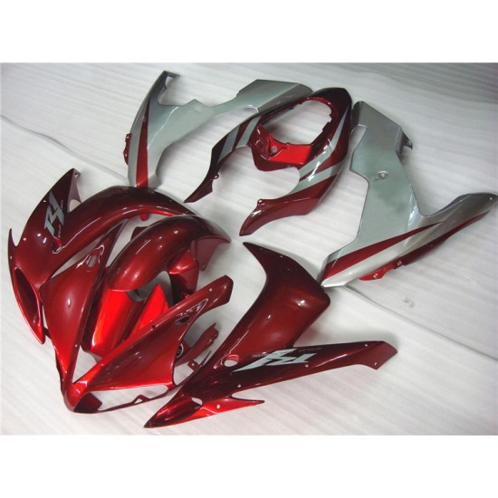 Yamaha YZF R1 Silver & Red Motorcycle Fairings(2004-2006)