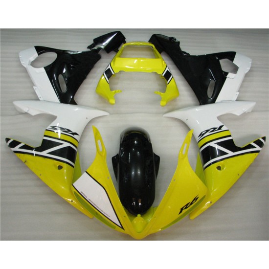 Yamaha YZF R6 Yellow & White Motorcycle Fairings(2003-2005)