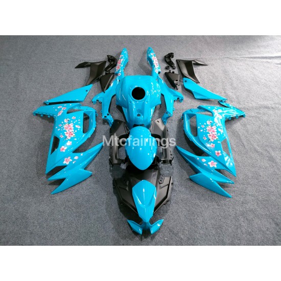 Baby Blue Fairings For Kawasaki Ninja 650R with full tank cover (2020-2024)