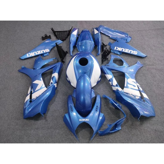 Blue Carbon fiber Motorcycle Fairings For SUZUKI GSXR1000(2007-2008)