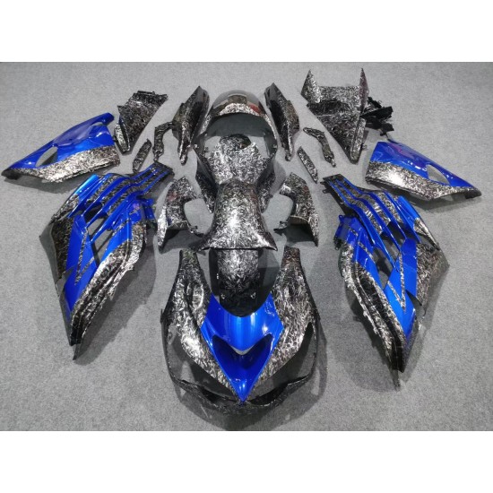 Forged Carbon Fiber Motorcycle fairings with blue For Kawasaki Ninja ZX14R(2012-2021)