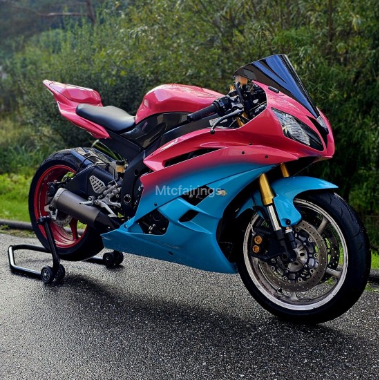 Pink/Blue Motorcycle Fairings For Yamaha YZF R6  With Full Tank Cover(2006-2007)