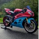 Pink/Blue Motorcycle Fairings For Yamaha YZF R6  With Full Tank Cover(2006-2007)