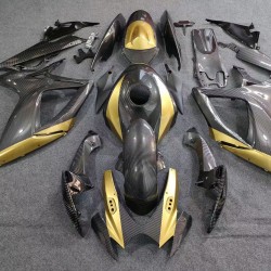 Carbon Fiber/Gold Motorcycle Fairings For Suzuki GSXR600 750 K6 (Full Tank Cover)(2006-2007)
