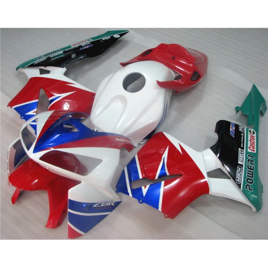 Red & White Honda CBR600RR F5 Motorcycle Fairings (2005-2006)