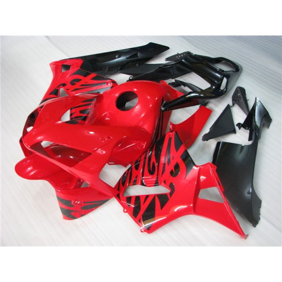 Red & Black Honda CBR600RR F5 Motorcycle Fairings(2003-2004)