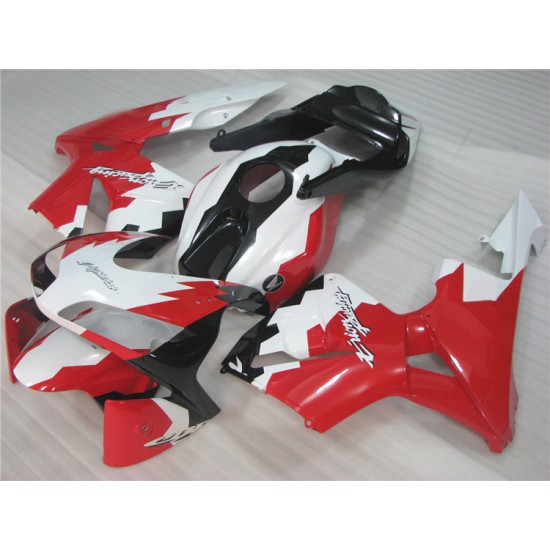 White & Red & Black Honda CBR600RR F5 Motorcycle Fairings(2003-2004)