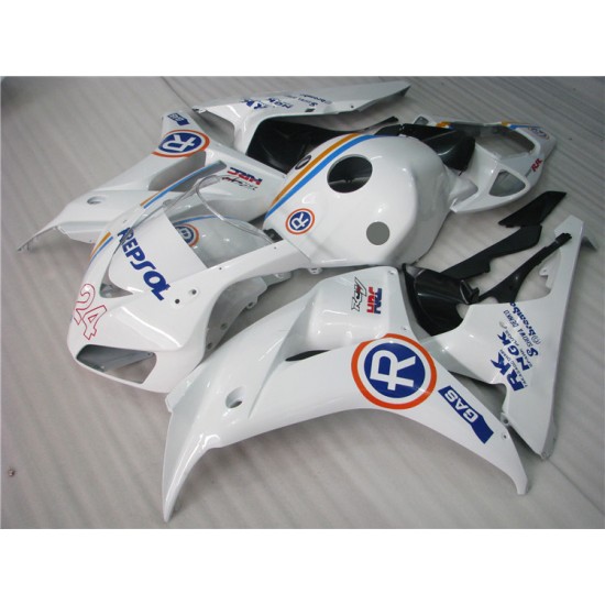 White Honda CBR1000RR Motorcycle Fairings(2006-2007)