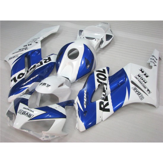 White & Blue Honda CBR1000RR Motorcycle Fairings(2004-2005)