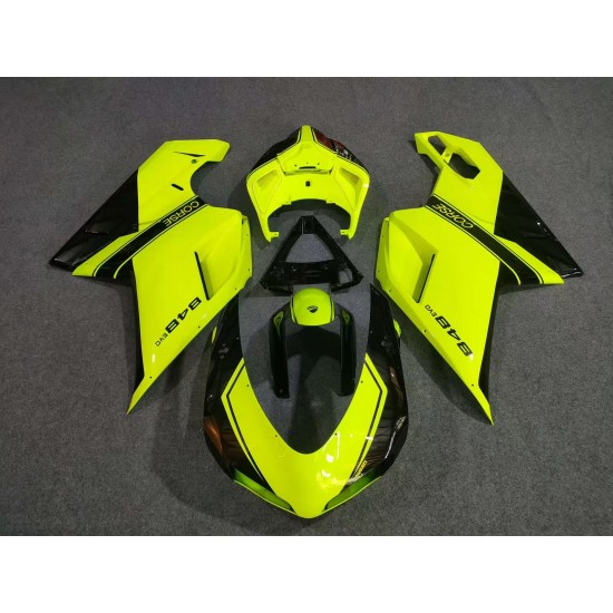 Customized neon yellow Ducati 1098 1198 848 Motorcycle Fairings(2007-2012)