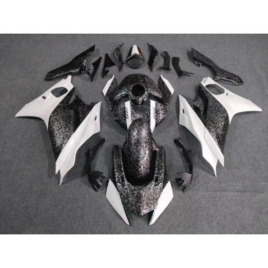 Forged Carbon Fiber/Pure White Motorcycle Fairings For Yamaha R6(2017-2023) Forged Carbon Fiber/Pure White Motorcycle Fairings For Yamaha R6(2017-2023)