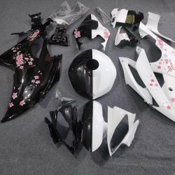 Glossy Black/White Yamaha YZF R6 Motorcycle Fairings(2008-2016)