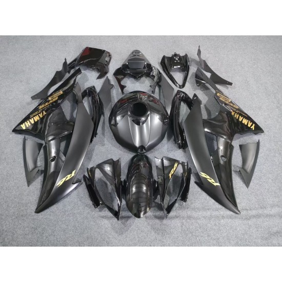 Glossy Black/Gold Yamaha YZF R6 Motorcycle Fairings(2008-2016)