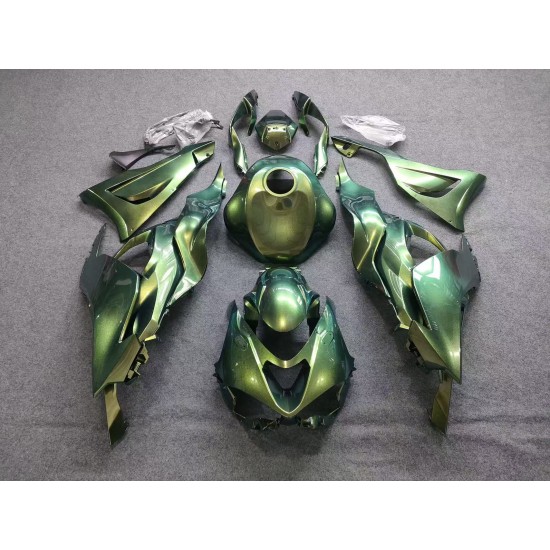 Chameleon Green/Blue 'Fairings for Kawasaki Ninja ZX6R(full tank cover)(2024-2025)