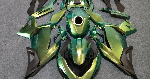 Kawasaki Ninja400 Green/Blue Chameleon Motorcycle fairings