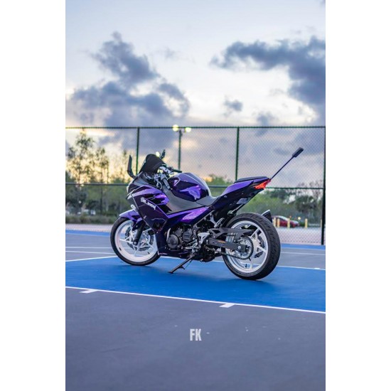 Kawasaki Customized Ninja400 chameleon Half purple/white Motorcycle fairings (2017-2023)