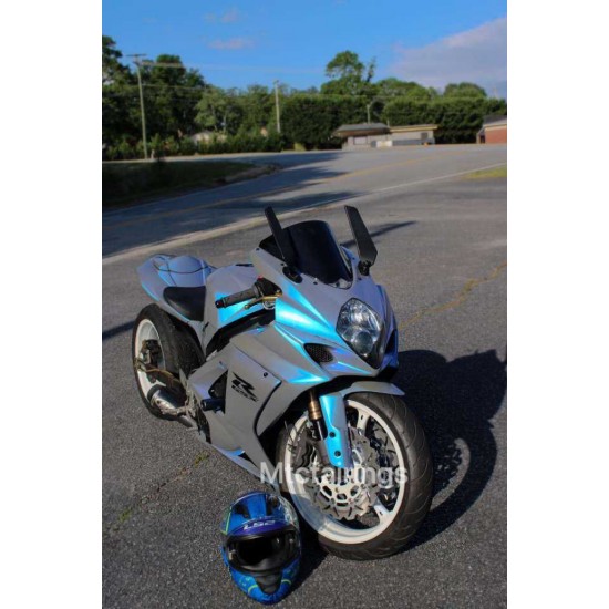 SUZUKI GSXR1000 Chameleon Nardo Grey/Blue Motorcycle Fairings(2007-2008)