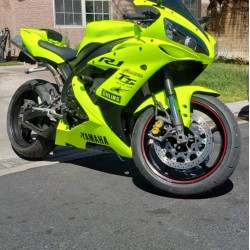 Yamaha Glossy Neon Yellow R1 Motorcycle Fairings(Full Tank Cover)(2004-2006)