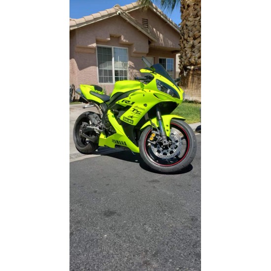 Yamaha Glossy Neon Yellow R1 Motorcycle Fairings(Full Tank Cover)(2004-2006)