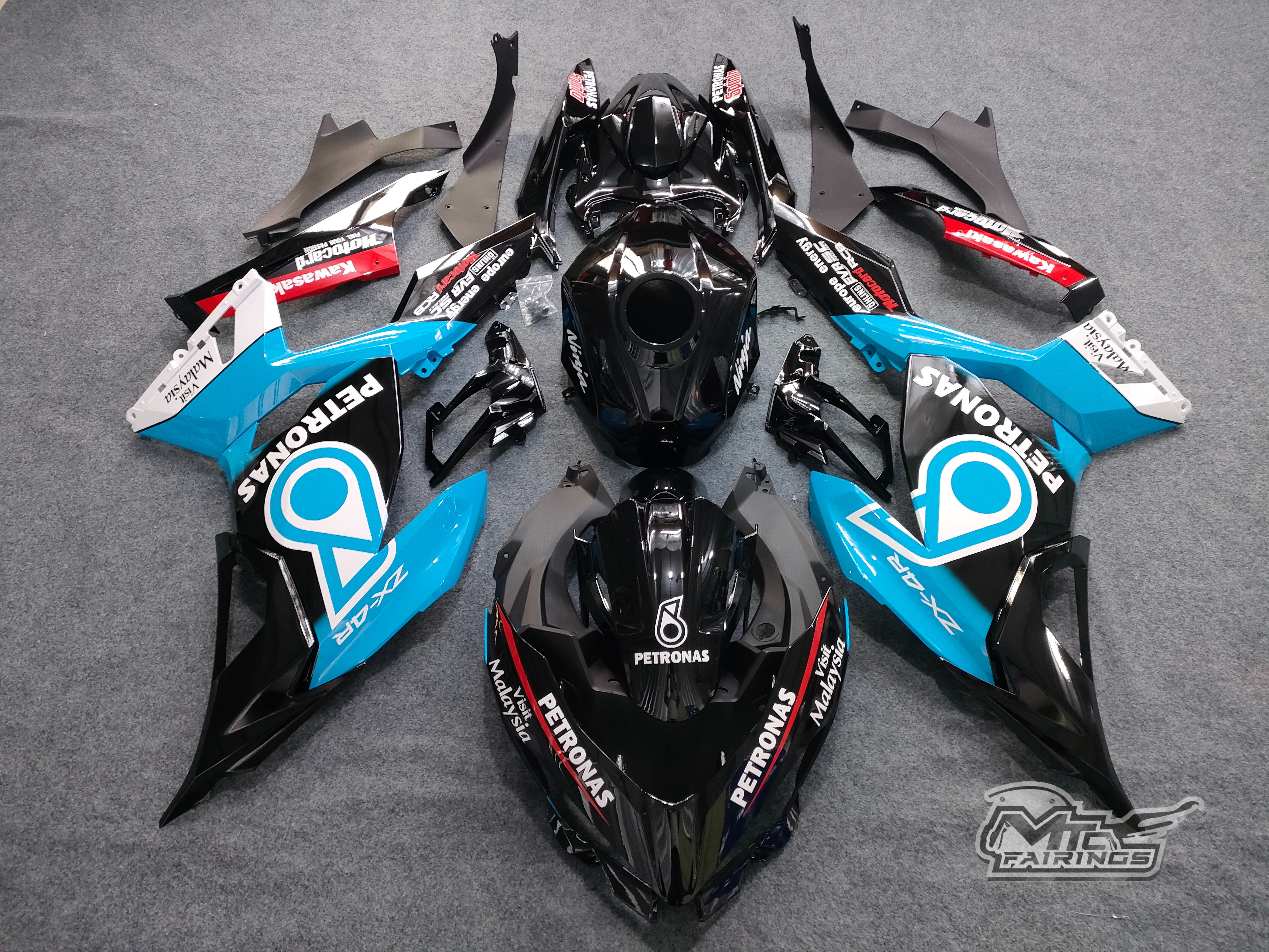 Kawasaki Ninja 400 Petronas design Motorcycle fairings (2017-2023)