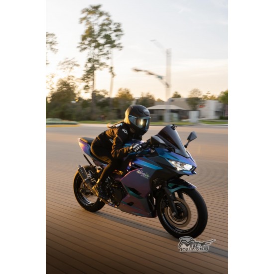 Kawasaki Ninja 400 chameleon Motorcycle fairings with rainbow decals(2017-2023)