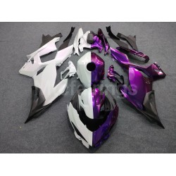Kawasaki Customized Ninja400 chameleon Half purple/white Motorcycle fairings (2017-2023)
