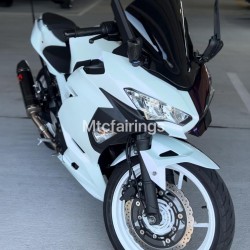 Kawasaki Customized Ninja400 chameleon Half purple/white Motorcycle fairings (2017-2023)