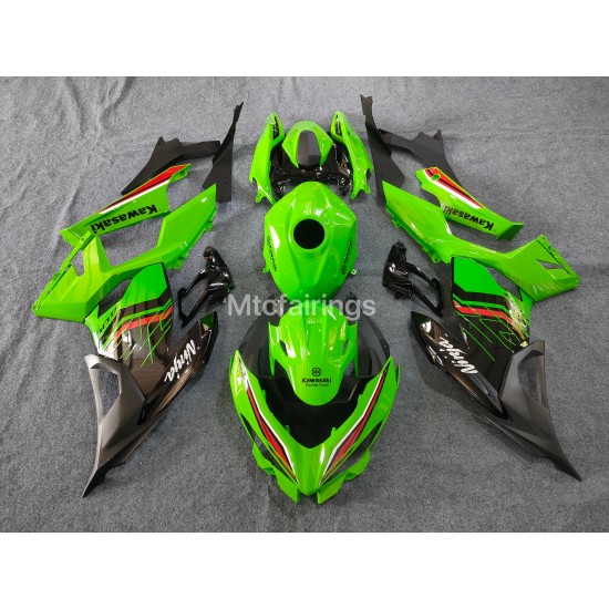 Kawasaki Ninja 400 Customized Green Motorcycle fairings(2017-2023)