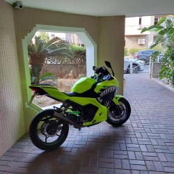 Neon Yellow Kawasaki Ninja 400  Motorcycle fairings(2017-2023)
