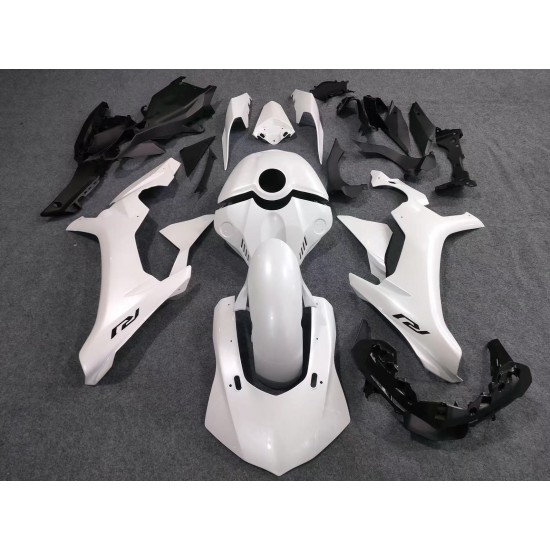 Pearl White Motorcycle Fairings For Yamaha YZF R1 with full tank cover (2015-2019)