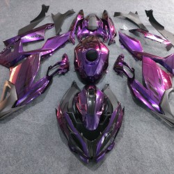 chameleon (Purple/Red) Motorcycle fairings For Kawasaki Ninja 400 with design (2017-2023)